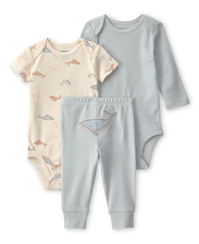 Carter's Baby Boy's Whale Bodysuit & Pant 3-Piece Set