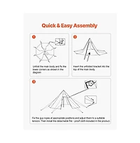 Sugift Hot Tent for 2 Persons Portable Winter Tipi Tent with Stove Jack