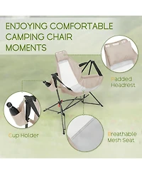 ECHTPeak Hammock Camping Chairs Set of 2, with Adjustable Backrest, Aluminum Alloy, Pillow Cup Holder, for Lawn Camp Fishing Hiking