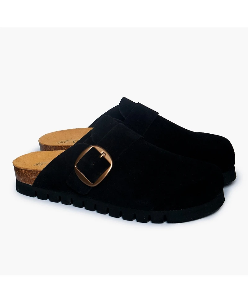 Plakton Women's Clog Suede Bell