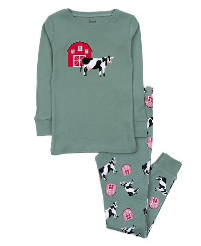 Leveret Baby Boys Two-Piece Cotton Long Sleeve Shirt and Pants Pajamas - Animal Nature Prints