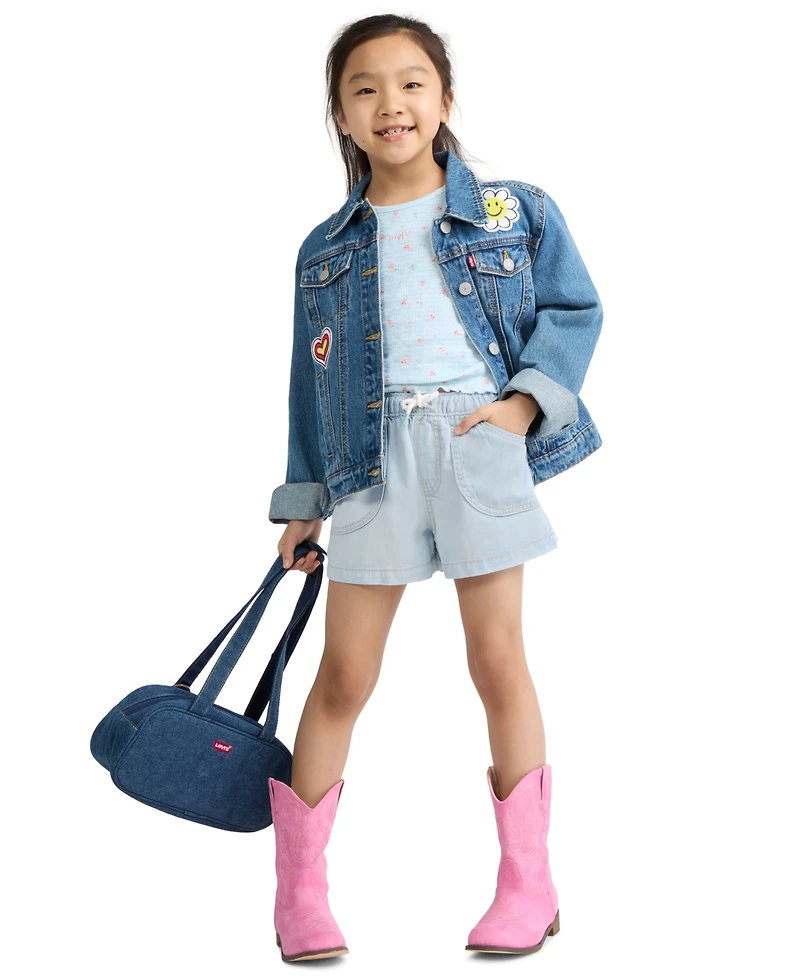 Levi's Girls' 4-6x Denim Parachute Shorts