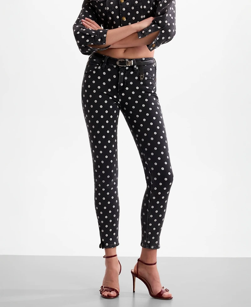 Guess Women's Marilyn 3-Zip Anniversary Skinny Jeans