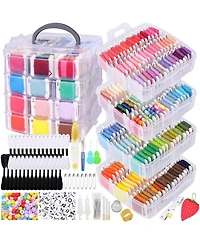Gnuadz 1080 Pack Embroidery Floss Thread Kit Cross Sewing Tool Box
