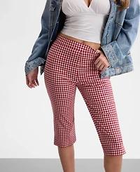 Guess Women's Marilyn Vichy Mid-Rise Capris