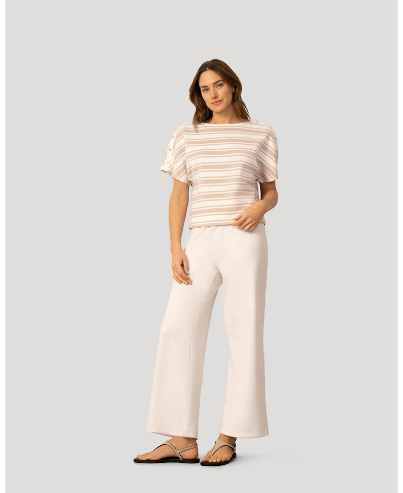 Cable & Gauge Women's Striped Modal Dolman Tee