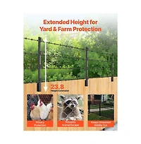 Sugift Fence Post Extender 8 Packs 23.8 inche Barbed Wire Arm