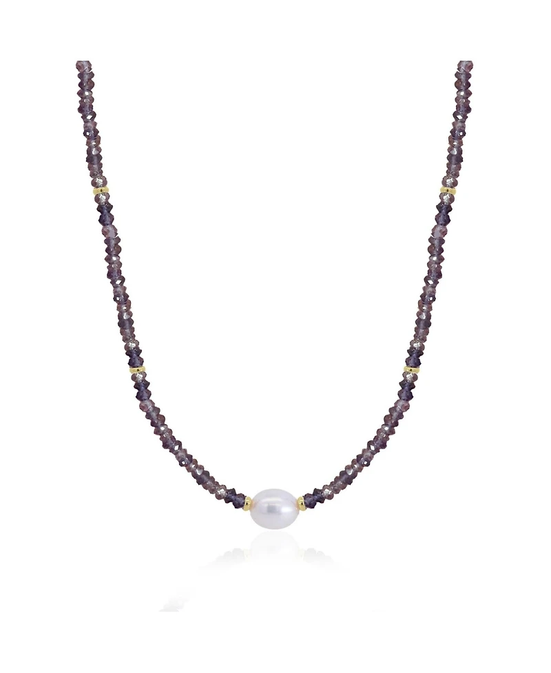 The Lovery Iolite Bead Pearl Necklace