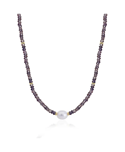 The Lovery Iolite Bead Pearl Necklace