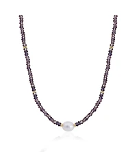 The Lovery Iolite Bead Pearl Necklace