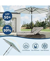 gaomon Outdoor Stripe Outdoor Patio Umbrella, Uv Protection Waterproof for Pool Deck Yard