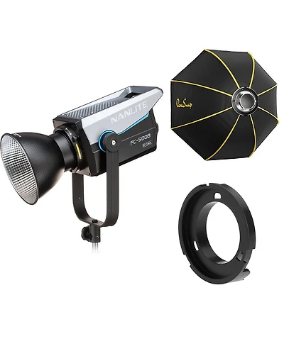 Nanlite Fc-500B 520W Bi-Color Led Video Spotlight, Bundle with ParaSnap 36" Octa NewGen Softbox and Ota-F1 Adapter