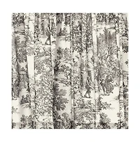 Ellis Curtain Victoria Park Toile Design Printed Room Darkening 2-Piece Window Rod Pocket Pair
