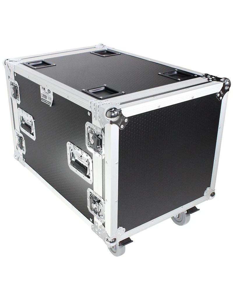 ProX T-10RSS24 10U Ata Deluxe Flight Road Case with 4" Casters for Amplifier Rack Mount Module, 24" Rail Depth