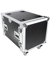 ProX T-10RSS24 10U Ata Deluxe Flight Road Case with 4" Casters for Amplifier Rack Mount Module, 24" Rail Depth