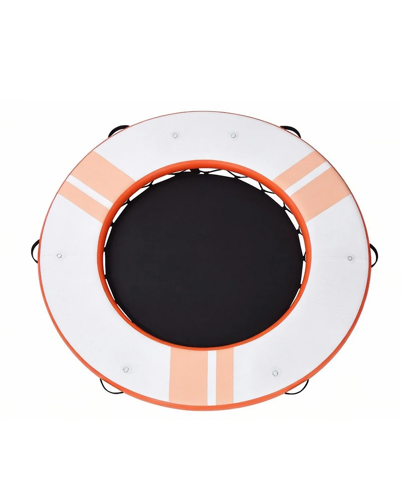 Mecale 8 Ft Inflatable Floating Dock Platform with Ladder and Carry Bag