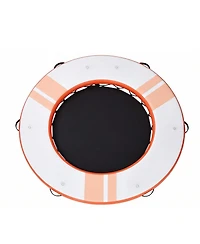 Mecale 8 Ft Inflatable Floating Dock Platform with Ladder and Carry Bag