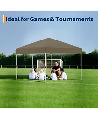 gaomon commercial pop-up tent, 3 level height adjustable, wheeled carry bag, portable for patio, garden, and beach