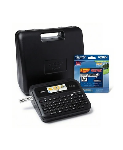 Brother P-touch Pt-D610BT Label Maker with Hard Case and Laminated Tape Pack