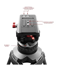 Shape Pro Video 3-Section Carbon Fiber Tripod with Fluid Head, 33 lbs