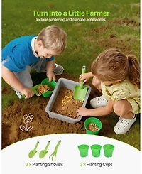Mecale Wooden Outdoor Mud Kitchen with Double Sinks for Kids, Ages 3