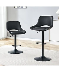 flynama Modern Swivel Adjustable Bar Stools Set of 2, 250 Lbs Capacity