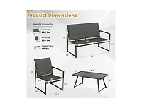 Boyel Living 4-Piece Outdoor Conversation Patio Furniture Set
