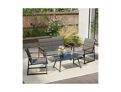 Boyel Living 4-Piece Outdoor Conversation Patio Furniture Set