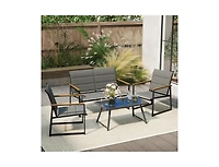Boyel Living 4-Piece Outdoor Conversation Patio Furniture Set