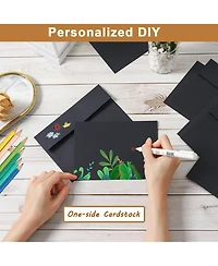 Gnuadz Greeting Cards Envelopes Single Panel Cardstock Printable Self Seal Diy Invitations