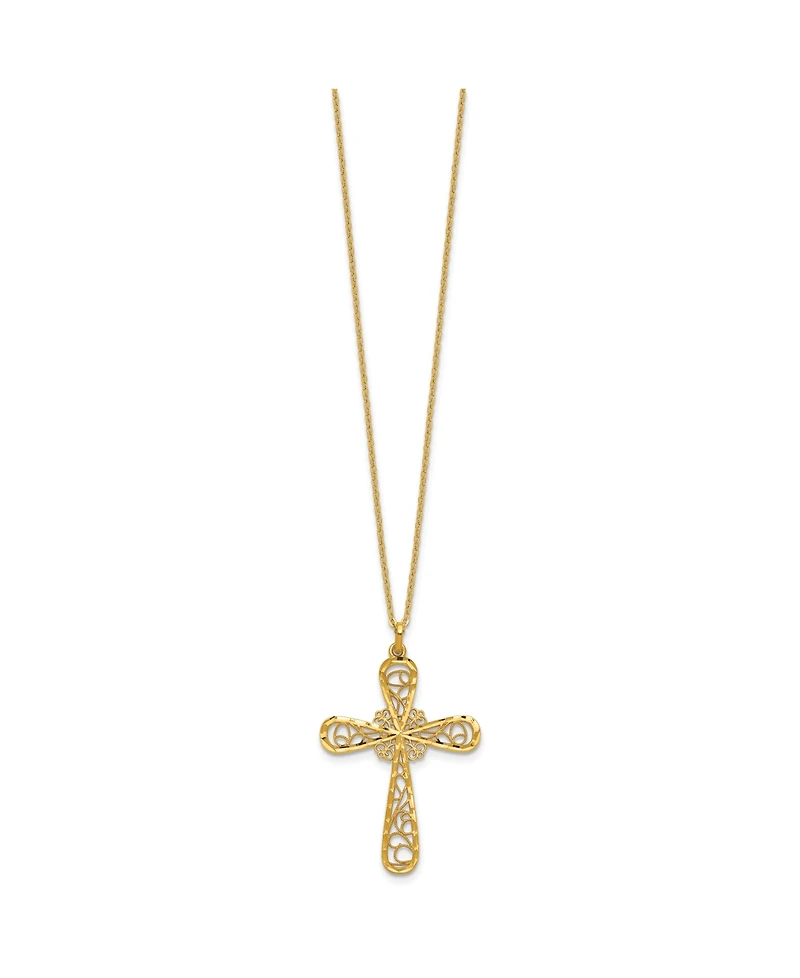 Macy's Cross Pendant Necklace in 24k Yellow Gold