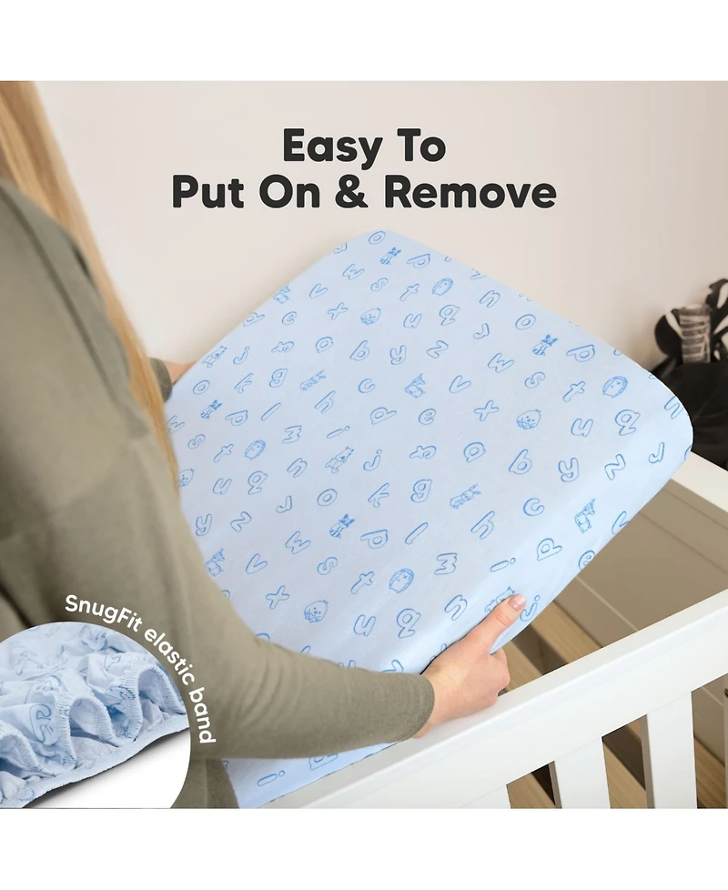 KeaBabies 2pk Soothe Fitted Crib Sheets Neutral, Baby Sheets, Fits Standard Nursery Mattress