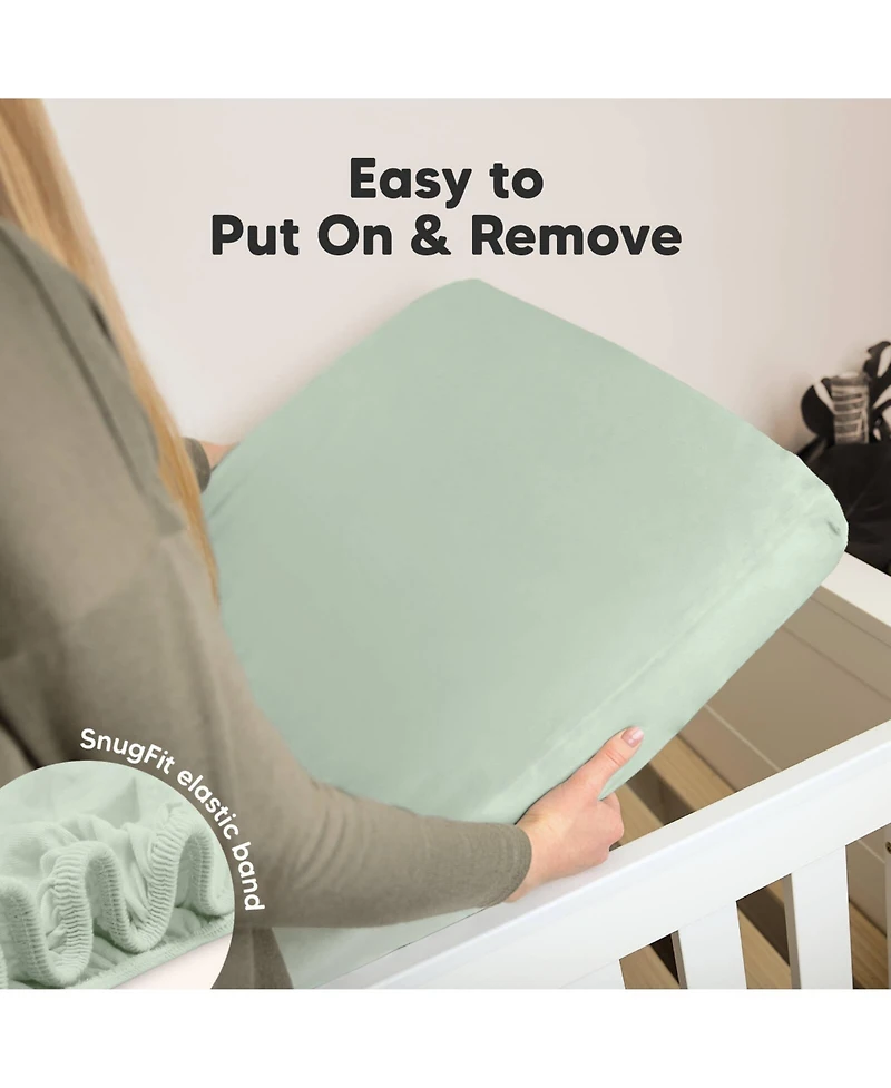 KeaBabies 2pk Soothe Fitted Crib Sheets Neutral, Baby Sheets, Fits Standard Nursery Mattress