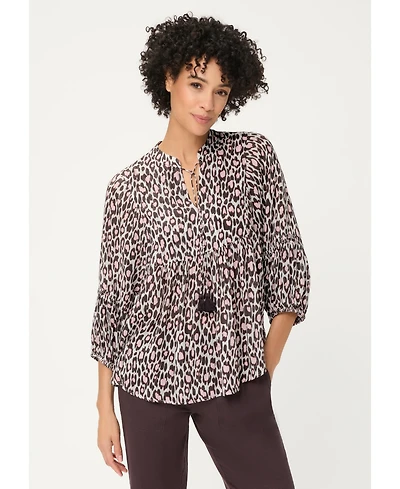 Olsen Women's Leopard Tunic Blouse