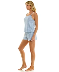 Jaclyn Intimates Women's Square Neck Tank Top & Shorts, 2-Piece Set