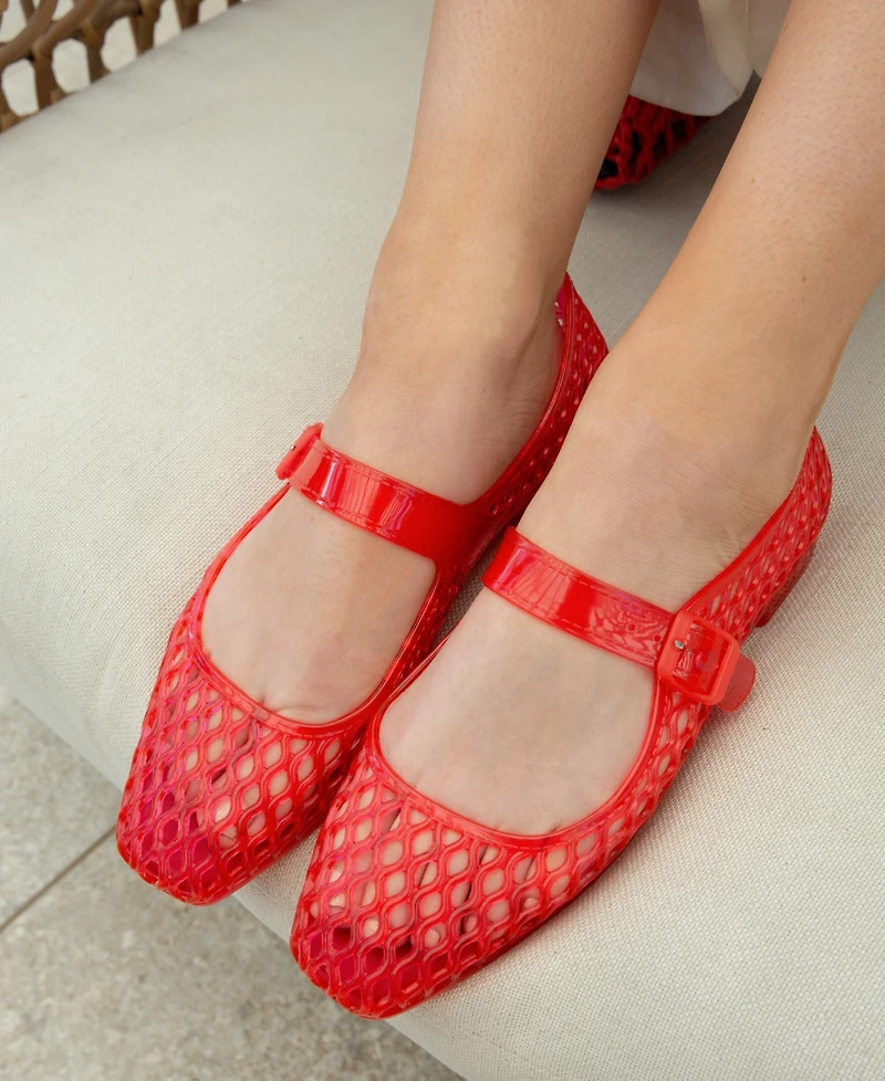 Dv Dolce Vita Women's Mulaney Jelly Buckle Mary Jane Flats