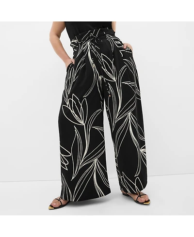 City Chic Women's Shania Bloom Print Wide Leg Pant