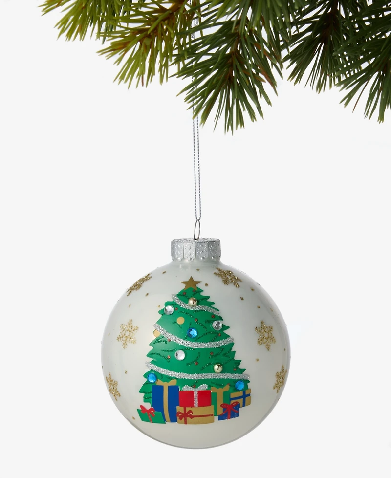 Holiday Lane Feliz Navidad 2025 Glass Christmas Tree Ball Ornament, Exclusively at Macy's