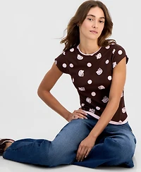 Grayson Threads, The Label Juniors' Hello Kitty Short-Sleeve Layered-Look Top