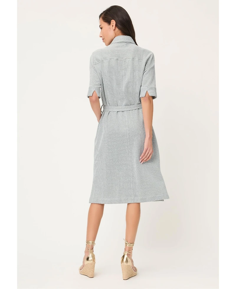 Olsen Women's Seersucker Shirt Dress