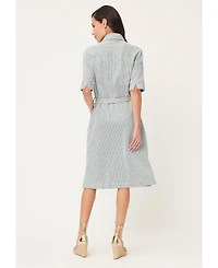 Olsen Women's Seersucker Shirt Dress