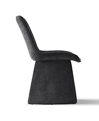 Maison Boucle Modern Upholstered Dining Chairs Set of 2, Curved Back, Armless