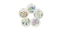 Gnuadz 5 Sets Floral Embroidery Kit Beginners Pattern Instruction Video