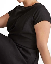 Universal Standard Plus Sunset Linen Flounce Dress