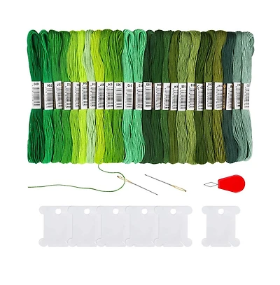 Gnuadz 24 Skeins Gradient Embroidery Floss Friendship Bracelet Thread