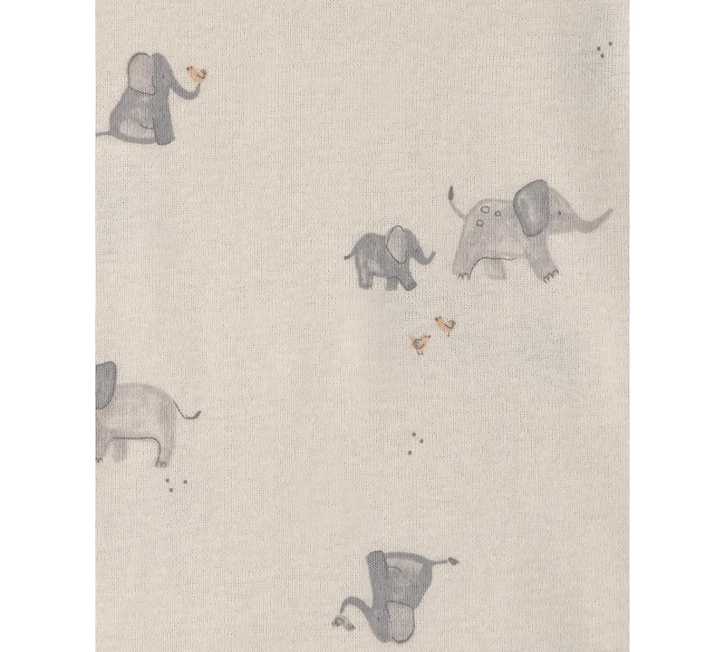 Carter's Baby Girls' and Boys' Elephant Print Short-Sleeve Bodysuits, 5-Pack