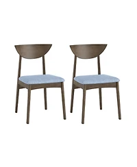 Slickblue Set of 2 Wooden Dining Chairs with Solid Rubber Wood Legs, Modern Dining Furniture