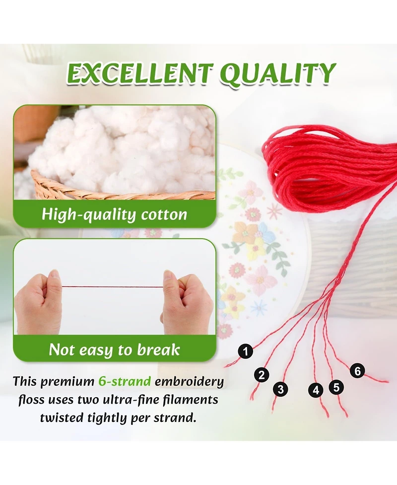 Gnuadz Colors Embroidery Thread Floss Friendship Bracelet String Cross Stitch Supplies Cotton Yarn Crafts