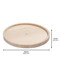 iDesign Set of 3 Round 10.5-Inch Paulownia Wood Lazy Susan Turntable
