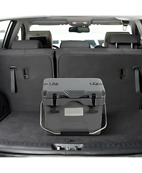 Gouun 16-Quart 24-Can Portable Insulated Ice Cooler with 2 Cup Holders, Lightweight Camping Chest
